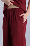 Zivame Knit Cotton Loungewear Set - New Maroon — thumbnail 6